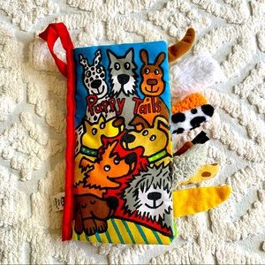 Jellycat baby soft book Puppy Tails washable crink